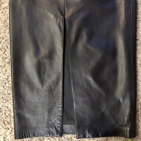 Siena Leather Skirt Womens 6 Used Black - Picture 11 of 16